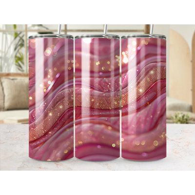 Choose Handmade Tumblers 591ml Vacuum Insulated Stainless Steel (18/8) Travel Tumbler with Straw