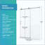 Porte de douche coulissante simple, porte de salle de bain sans cadre avec verre trempé pour douche à l'italienne