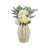Terracotta Vase With Textured Carved Design Decorative Modern Accent Piece