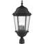 3 Light TBK Outdoor Post Lantern Pendant Clear Water Glass Shade