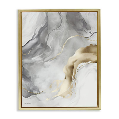 Marbled Grey & Glam  Canvas Wall Art by Seven Trees Design