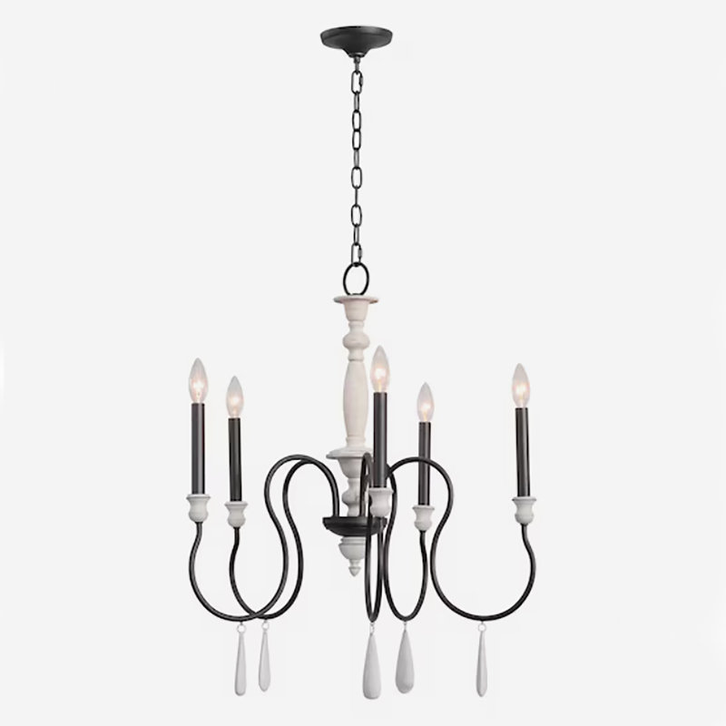 Lustre 5 lumières Brownell, H 29 po x l 24,5 po x P 24,5 po