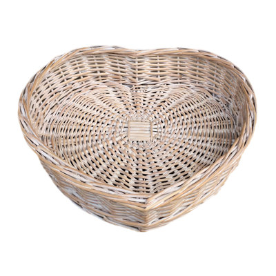 Garstang Wicker Heart Shaped Tray Basket 