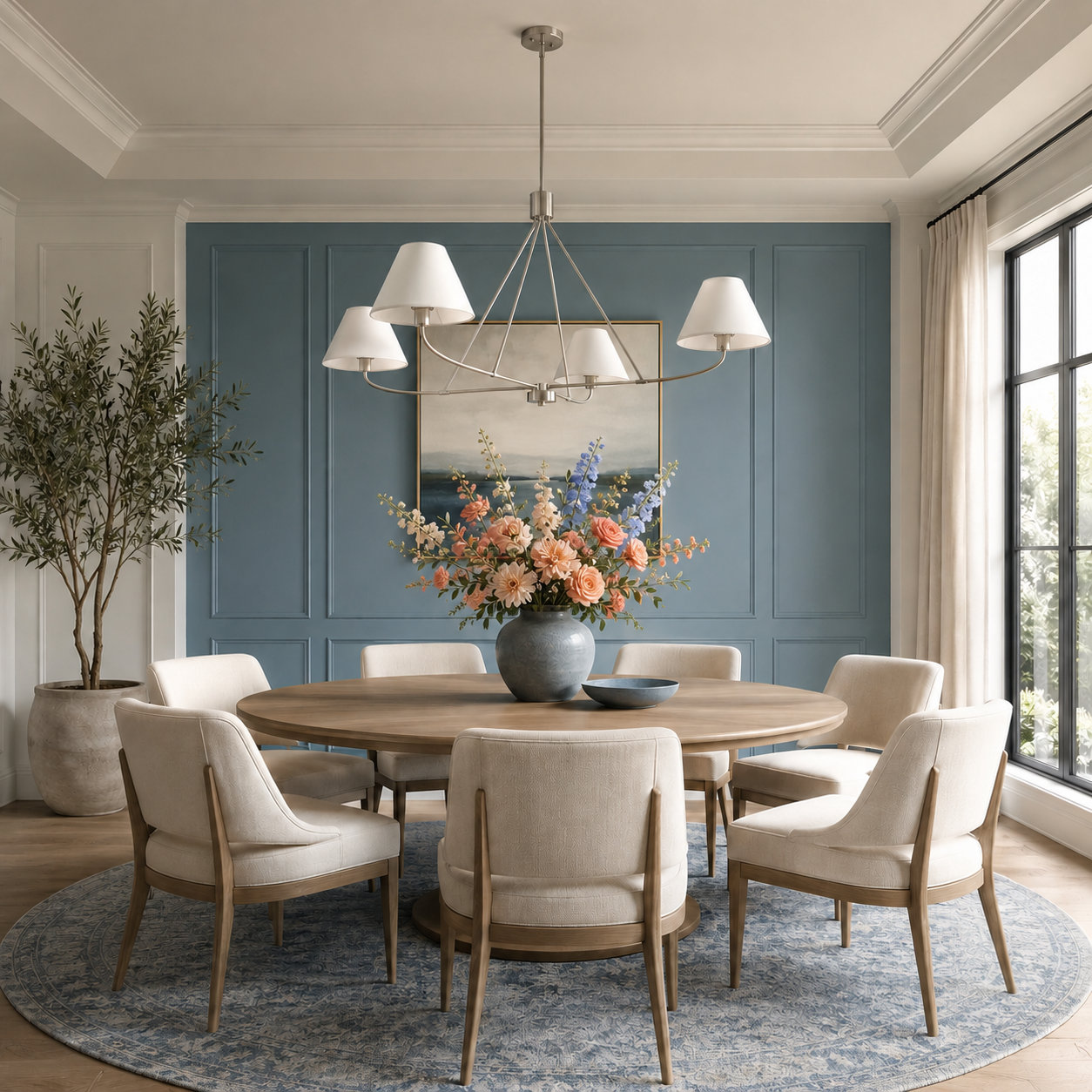 Iron 4-Light Chandelier, Nickel
