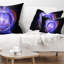 Supernova explosion bleu - coussin abstrait imprimé