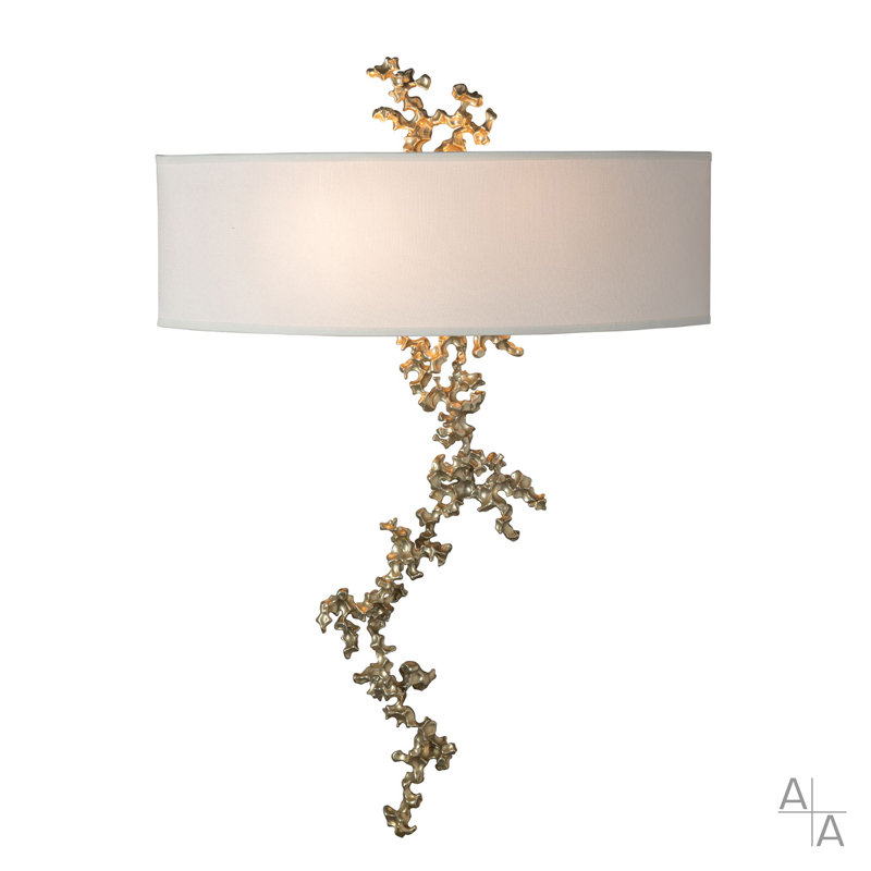 Coral Sconce - White, Modern Brass