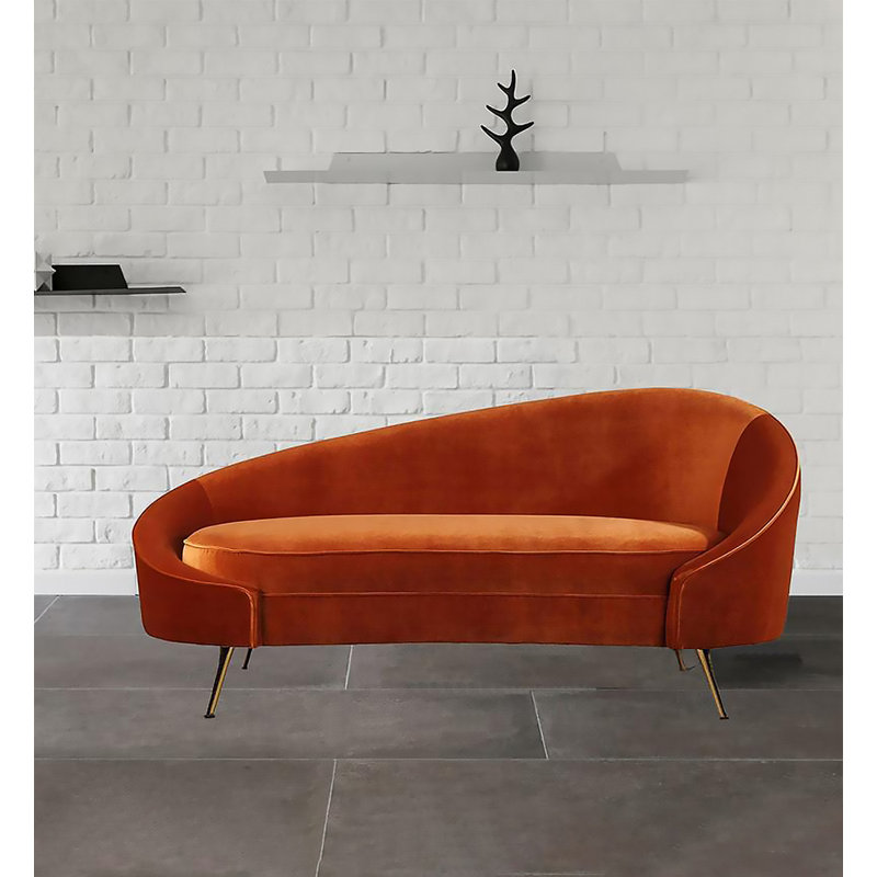 Chaise longue en velours Nordic Minimalist