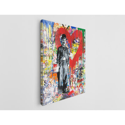 «Mr. Brainwash Life is Beautiful Charlie Chaplin», reproduction sur toile