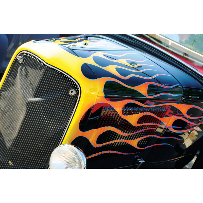 Flame Car - Wrapped Canvas Print, 61cm H x 91cm W x 3.8cm D