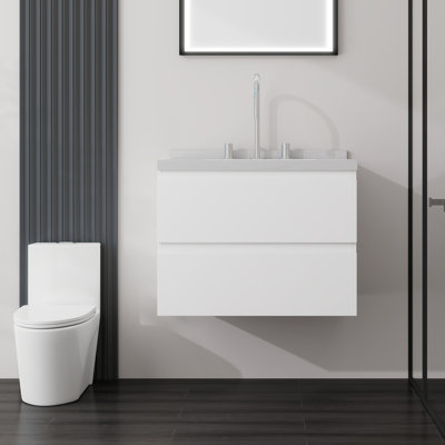 Meuble-lavabo flottant avec lavabo