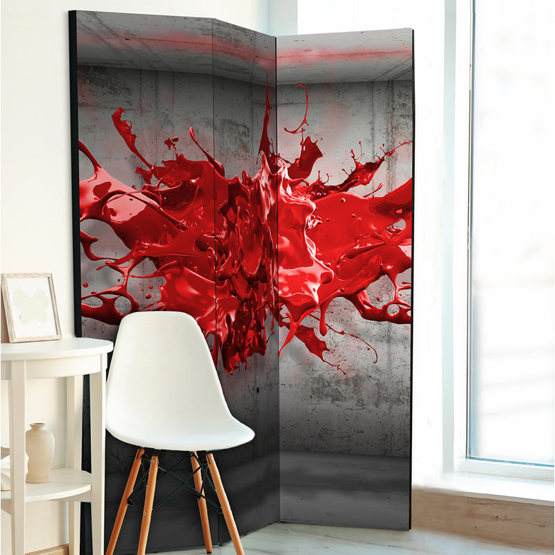 Melvina Solid Wood Folding Room Divider, 3