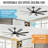 Brixham 52 Inch Large Ceiling Fan With Dimmable Led Light 8 Abs Blades Smart Remote Control Reversible Dc Motor For Living Room-114230742