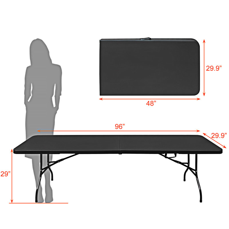 Table de camping portable pliante, Noir