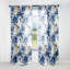 Motif victorien cobalt bleu en filigrane IV - rideau en velours floral - obscurcissant - 1 panneau-95458663
