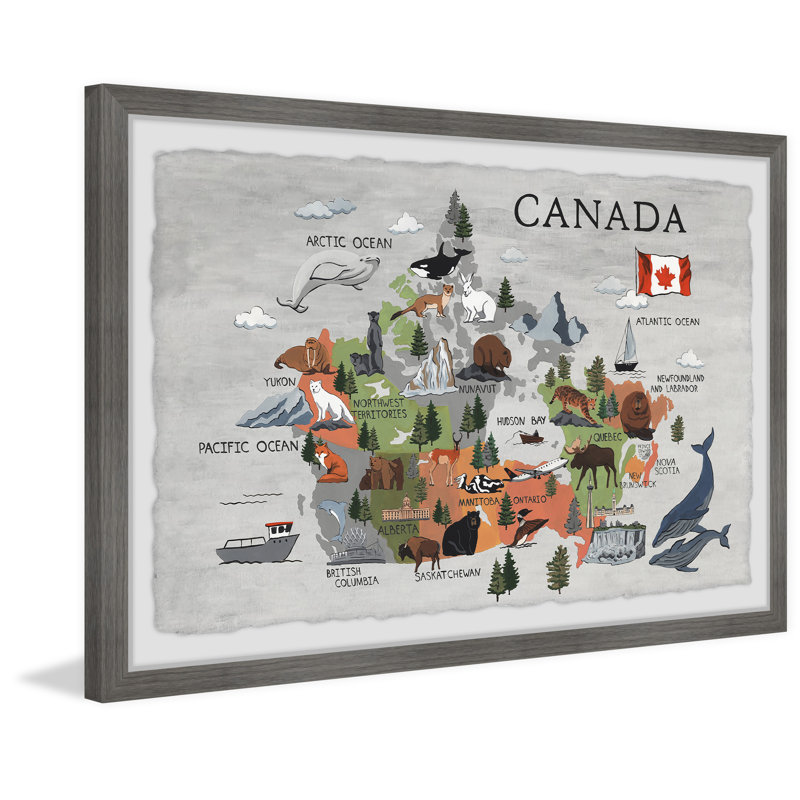 Sanchez - Picture Graphic Art, 20cm H x 30cm W, Orange, Grey