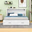 Grand lit escamotable mural 2 tiroirs avec prises de courant, poulie et ports USB-684191245-684191244