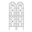 2 Pack Metal Garden Trellis 86.7" X 19.7" Rustproof Trellis For Climbing Plants Outdoor Flower Support Peacock Style