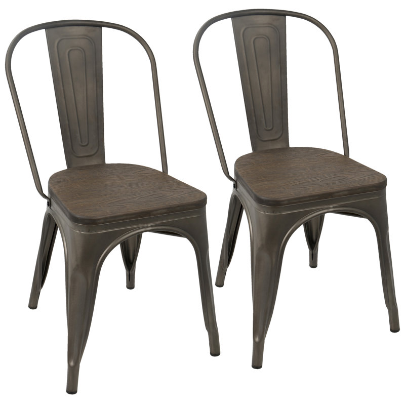 Chaise de salle à manger empilable Industrial-Farmhouse