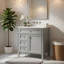 Meuble-lavabo Asher, lavabo encastré en céramique, rangement intelligent, gris 30 po-124806762