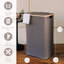 Fabric and Bamboo Laundry Hamper-368519605