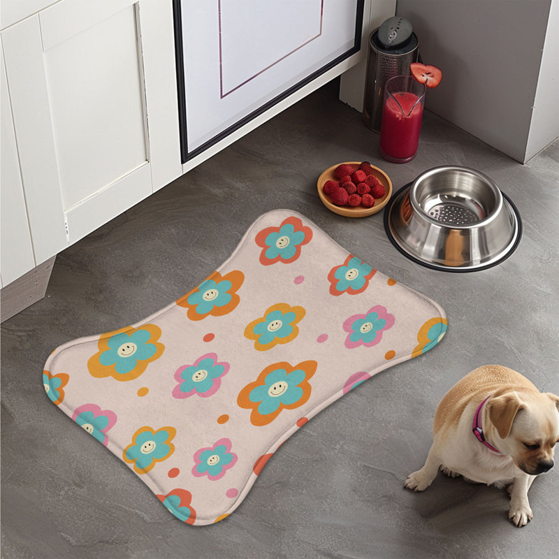 Funky Fun - 1 Piece Bone Shape Feeding Mat, Large (14")