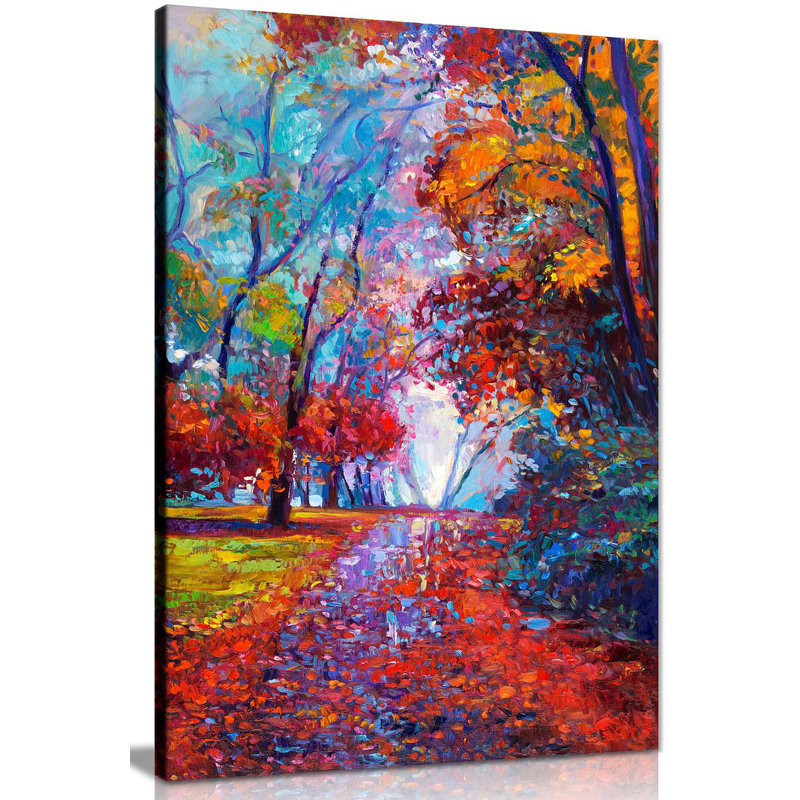 Autumn Forest - Wrapped Canvas Print, 61cm H x 41cm W