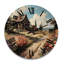Horloge murale en bois campagne-426093284