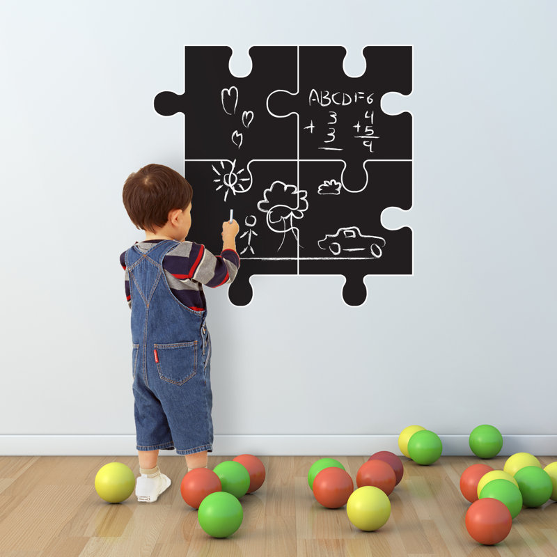 Décalcomanie murale puzzle tableau noir