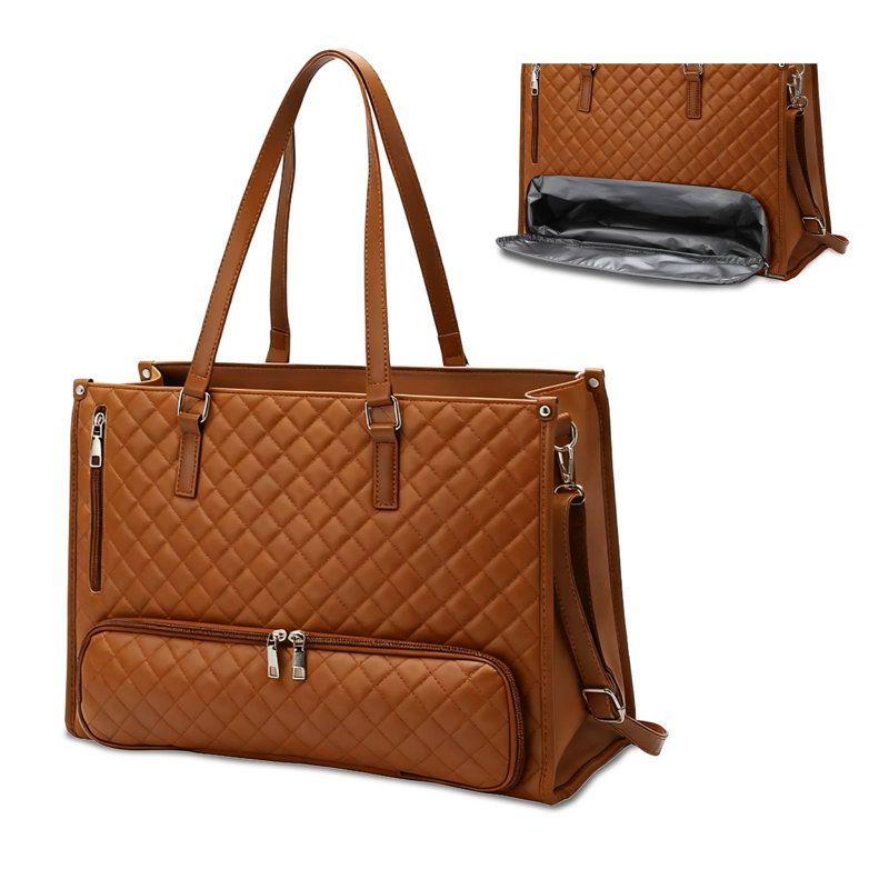 Ensemble de sac fourre-tout isolé avec poignet, Brun