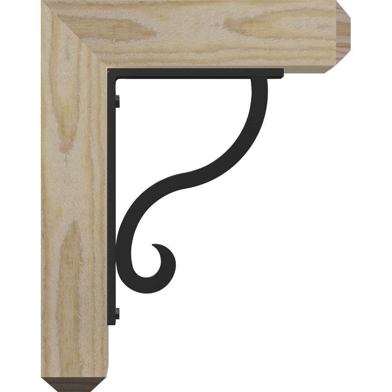Support simple Ironcrest de 4 po Ashford, H 12 po x P 9 1/2 po, Sapin de Douglas de l 3 1/2 po x T 2 po (lisse)