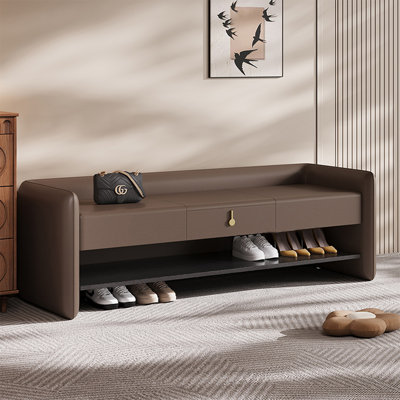Banc de rangement rembourré pour chaussures