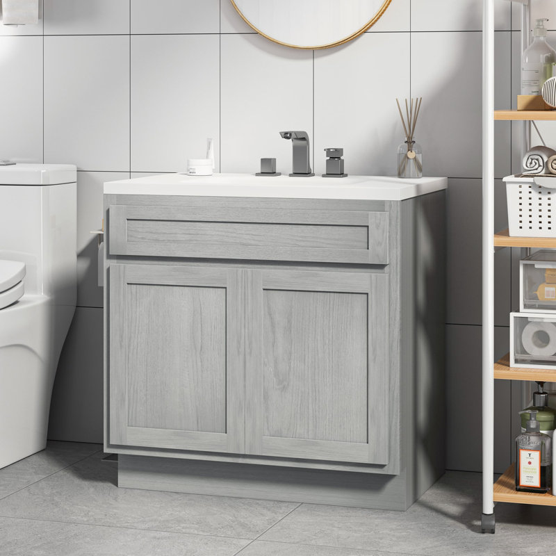 Base de meuble-lavabo simple 33 po Hibbitts seulement, Argent