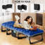Méridienne de patio de 29 pouces de largeur, réglable à 4 positions avec matelas et oreiller, capacité de 440 lb
