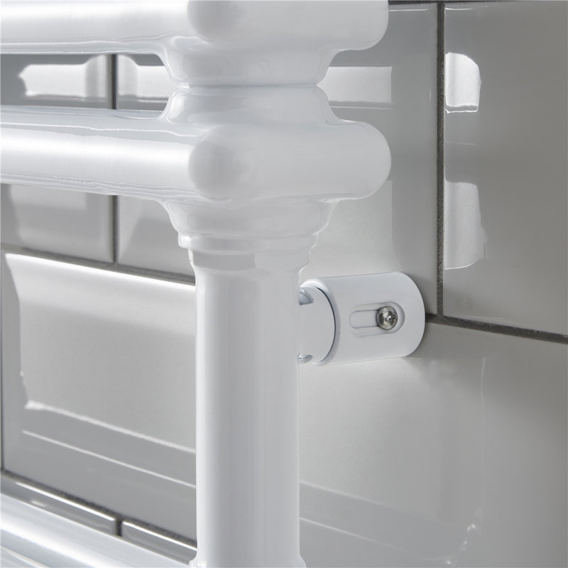 Clifton Heated Towel Rails, 50cm H x 60cm W x 5.5cm D, White