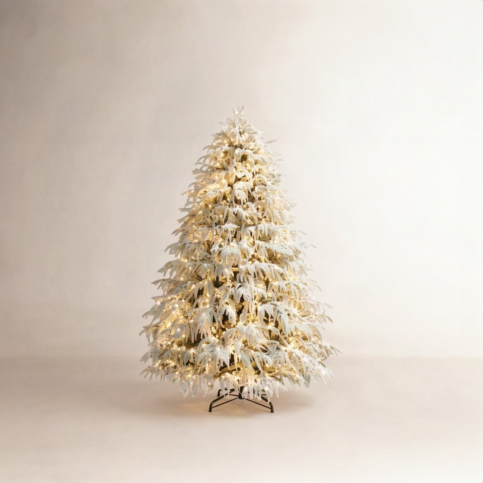 Frosted 7.5' Pre-Lit Pine Christmas Tree