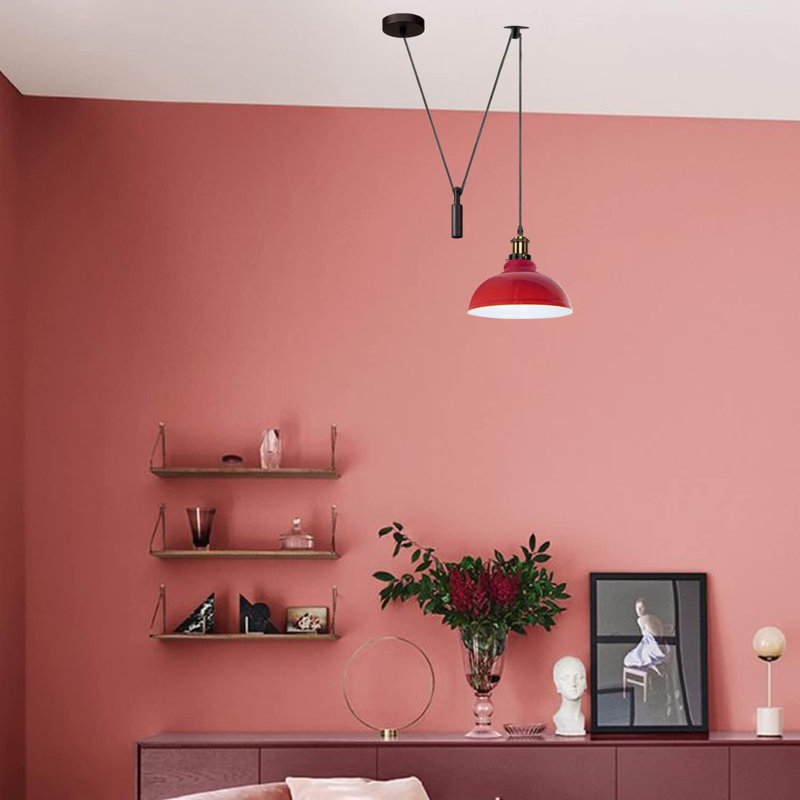 1 - Light Dome Pendant, Red