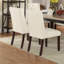 Chaises de salle à manger modernes en similicuir capitonné blanc (2 pièces)
