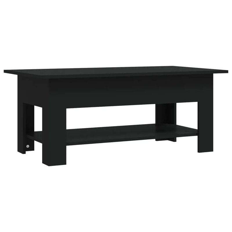 Coffee Table 102x55x42 cm Engineered Wood, Black