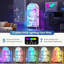 5-Tier Arched Display Cabinet with Glass Doors and RGB Lights for Trophy, Collectibles-242799231