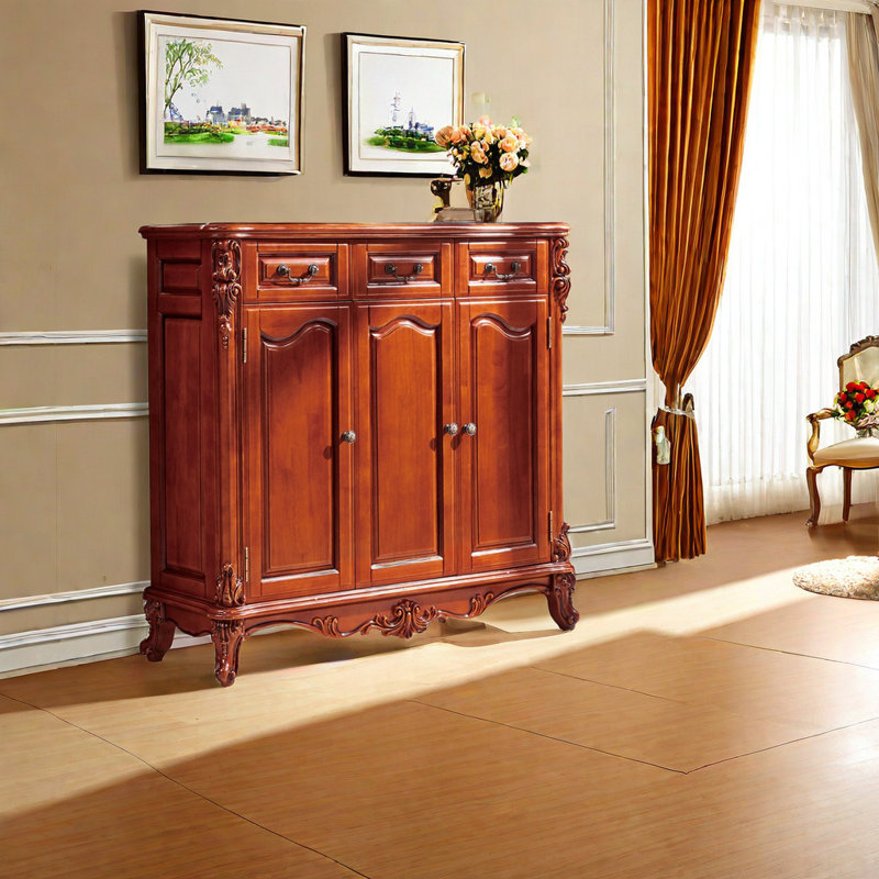 European Style Shoe Cabinet 15 Pair Shoe Storage Cabinet
