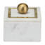 Scarbrough Decorative Box Marble Stone Metal Brass Modern Storage Container with Removable Lid Contemporary Accent Box for Shelf or Tabletop Display Home Organizer Accessory Modern Design-398012059-398012056