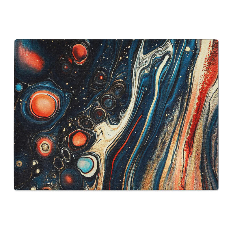 Liquid Marbling Vol.6  Glass Chopping Board