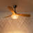 52'' Abs Ceiling Fan Light With Rattan Shade And Remote Control Included