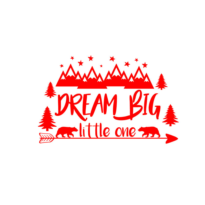 Décalcomanie murale big little rêve, Rouge