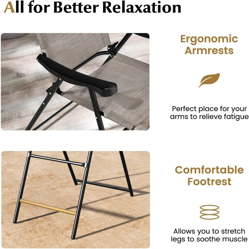 Caelean 2 - Person Metal Patio Dining Set with Round Table