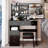 37" Left Drawer Desktop Vanity Table + Cushioned Stool, 2 AC+2 USB Socket, Hair Dryer Stand, Large Touch Control LED Sliding Mirror, 3-Color Switch Makeup Dressing Set, EPA, GCC, UL Certificate-374247605
