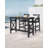 3 Pieces HDPE Outdoor Bar Table And Chairs Set, Tall Adirondack Chairs Set Of 2 With Rectangular Bar Table, Patio Bar Stools Set, HDPE Outdoor Patio Bar Set For Balcony, Porch, Deck-139159744