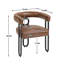 Chaise d'appoint rembourrée, chaise de salle à manger, fauteuil de cuisine avec structure en métal-2098791219-2080619901