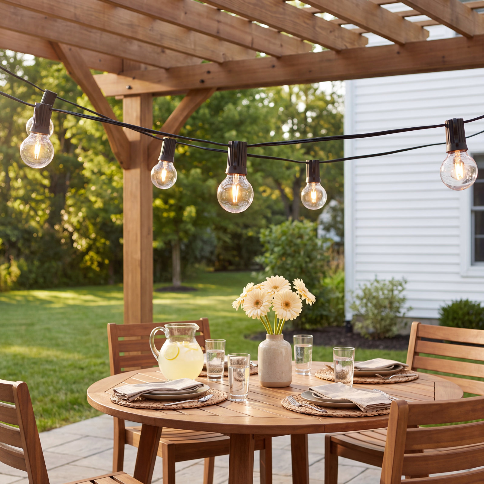 Pro Solar Outdoor LED String Lights, No, Soft White