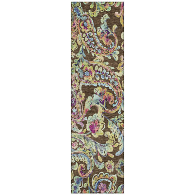 Seoras Washable Paisley Indoor / Outdoor Rug